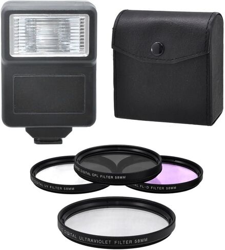 طقم ملحق محترف 52 مم لـ Nikon D7100 D7000 D5500 D5300 D5200 D5100 D3300 D3200 D3100 D3000 DSLR Cameras DSLR مع عدسات واسعة الزاوية والتعقب ، المرشحات ، 16 جيجا بايت و 8 جيجابايت SD in Kuwait
