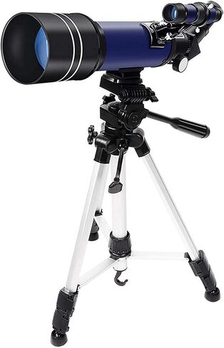 Astronomical Telescope for Kids Beginners Adults 70mm Astronomical Refractor Telescopes Monocular with Height Adjustable Tripod Phone Mount White (Blue) in Saudi Arabia