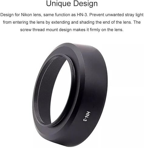 HN-3 52mm Metal Lens Hood Lens Protector Fit for Nikon AF 35mm f/2D 35-80mm in Saudi Arabia