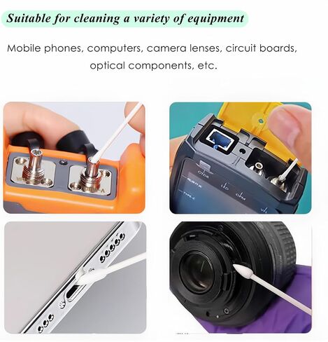100pcs Lint-Free Cleaning swabs Kit, for Electronics, Cameras, Optical Lenses or Inkjet Printers, Print Heads Cleaning (Sharp) in Saudi Arabia