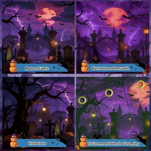 7 x 16 ft Halloween Garage Door Cover, Garage Door Decorations, 2025 Garage Door Halloween Cover, Large Outdoor Decorations for Parties & Photography Background (Rise of The Undead) in Saudi Arabia