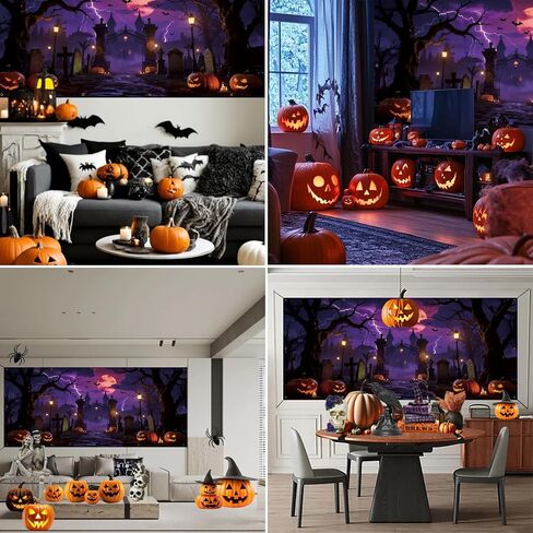 7 x 16 ft Halloween Garage Door Cover, Garage Door Decorations, 2025 Garage Door Halloween Cover, Large Outdoor Decorations for Parties & Photography Background (Rise of The Undead) in Saudi Arabia