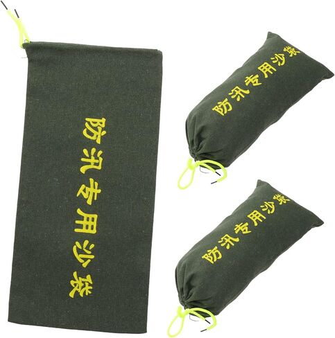 ARTIBETTER 3pcs Canvas Flood Sandbags Door Water Barrier Empty Sandbag for Garage Water Barrier Storm Bags for Flood Control in Saudi Arabia