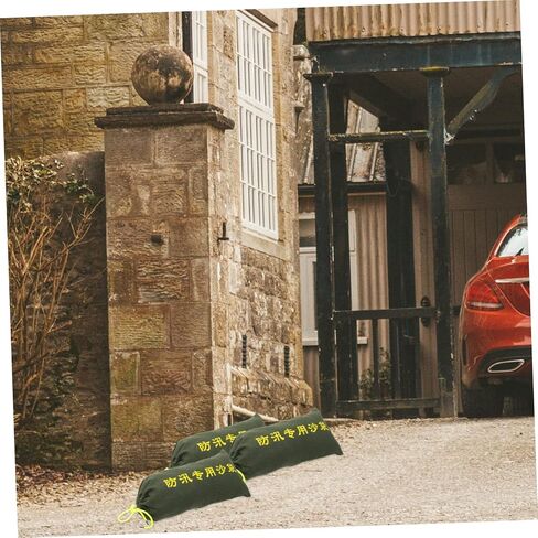 ARTIBETTER 3pcs Canvas Flood Sandbags Door Water Barrier Empty Sandbag for Garage Water Barrier Storm Bags for Flood Control in Saudi Arabia