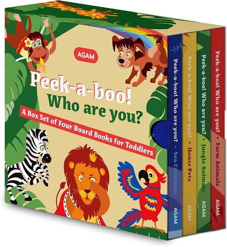 "Peek-a-boo – who are you?" – A Beautiful Set Of 4 Board Books for toddlers in Saudi Arabia