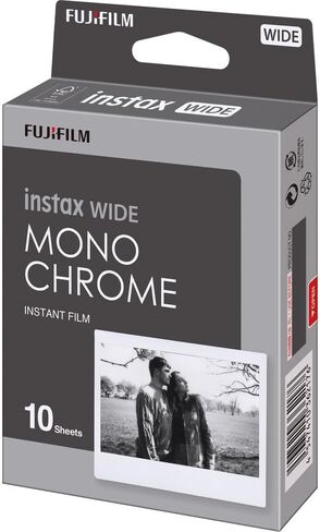FUJIFILM INSTAX Wide Monochrome Instant Film (40 Exposures) Bundle with Microfiber Cleaning Cloth in Saudi Arabia