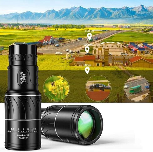 High Power Monocular Telescope with Green Film Optical - 16X52 Scope for Bird Watching and Outdoor Activities in Saudi Arabia