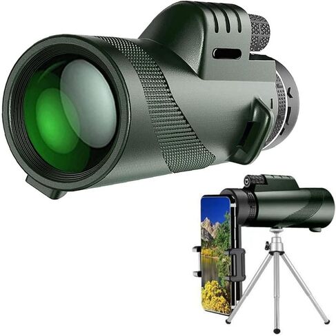 Binoculars Monocular Telescope - Long Range Zoom, Prism Telescope with Tripod and Phone Clip, Perfect for Outdoor Camping in Saudi Arabia