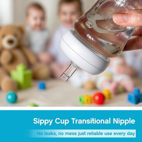 Sippy Straw Nipple for Dr. Brown's Wide-Neck Baby Bottles & Sippy Spout Bottles,Leak-Proof Replacement Silicone Bottle Nipple BPA-Free, 8m+, 4 Count in Saudi Arabia