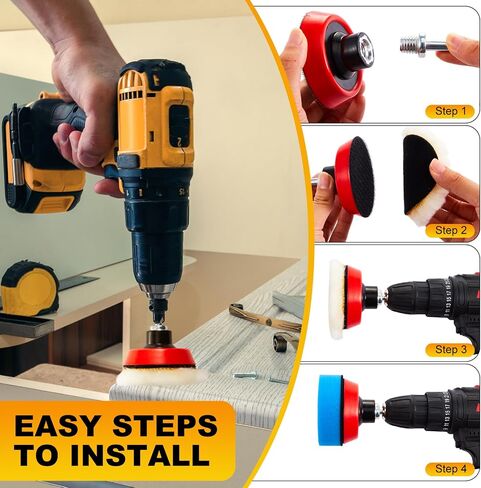 Maxdot 178 PCS Car Santing Kit مرفقات تلميع الحفر ملحقات زاوية أقراص طاحونة الرغوة وسادة التلميع 3 بوصة من وسادات الدعم المحول الرملي للسيارة راتنجات المعادن الزجاجية الخشبية الإبوكسي ، حصى القرص 40-10000 in Saudi Arabia