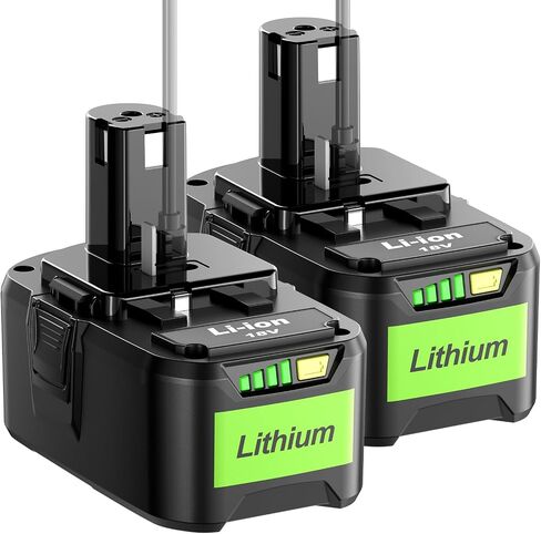 UTRBATT【USB-C Charging Replacement for Ryobi 18V Battery with USB-C Input/Output Port 65W, Compatible with 18 Volt ONE+ P103 P104 P105 P107 P109 P190 P191 P122 for Ryobi 18v Lithium Battery 2Pack in Saudi Arabia