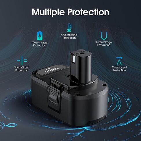 UTRBATT【USB-C Charging Replacement for Ryobi 18V Battery with USB-C Input/Output Port 65W, Compatible with 18 Volt ONE+ P103 P104 P105 P107 P109 P190 P191 P122 for Ryobi 18v Lithium Battery 2Pack in Saudi Arabia