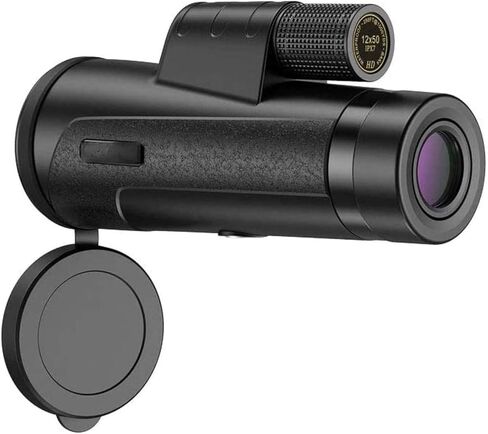 12x50 Monocular Telescope - IPX7 Waterproof, Prism Lens, Smartphone Adapter, Tripod for Bird Watching & Outdoor Activities in Saudi Arabia