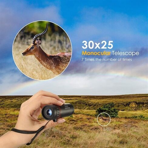 High Definition Waterproof Monocular Telescope 30x25 - Mini Zoom Scope for Travel and Outdoor Activities in Saudi Arabia