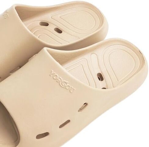 Lightweight and comfortable non-slip waterproof beach sandals for indoor and outdoor, garden, bathroom, swimming pool, self-draining men'swomen's quick day flat shoes - in Saudi Arabia