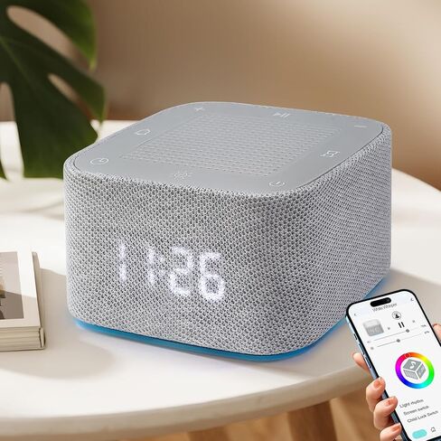 آلة صوت الضوضاء البيضاء للنوم ， آلة إنذار آلة الصوت ， أضواء ليلية تحكم في تطبيق Bluetooth in Kuwait