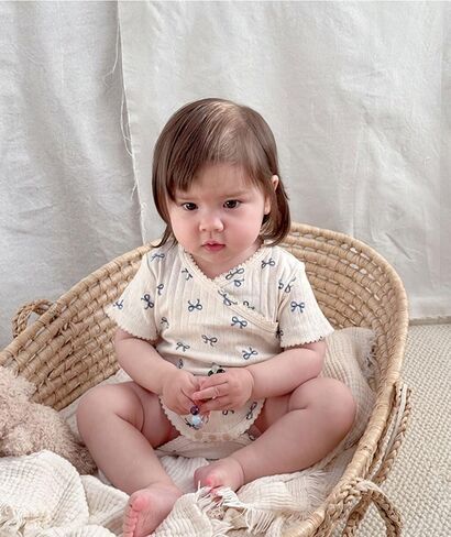 enfants chéris side snap snap spres sport ver bodysuit aby bird valentine clotions 3-24 months in Kuwait