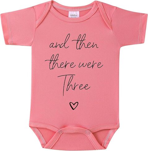 And Then There Were Three Funny Pregnancy Announcement Infant Baby Onesie, Baby Announcements Ideas for Family in Saudi Arabia