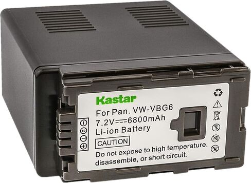 Kastar Battery 1 Pack استبدال Panasonic VW-VBG6 VWVBG6 VBG6 Camcorder بطارية و Panasonic AG-AC160A ، AG-AG-AC7 ، AG-AC130A ، AG-AC160A ، AG-HMC40 ، AG-HMC70 ، H80 ، H90 ، H258 ، in Saudi Arabia
