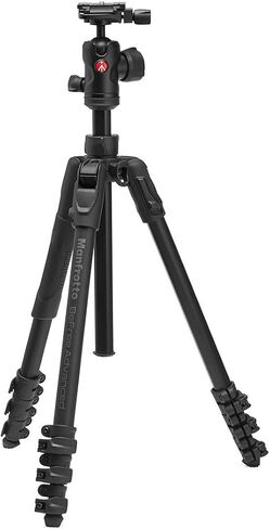 Manfrotto Befree Advanced AS Lever 4-Section Aluminum Travel Tripod Kit with 494 Center Ball Head, Black in Saudi Arabia