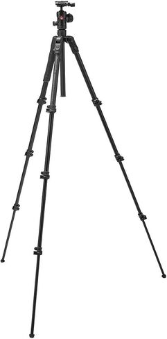 Manfrotto Befree Advanced AS Lever 4-Section Aluminum Travel Tripod Kit with 494 Center Ball Head, Black in Saudi Arabia