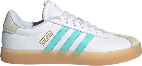 adidas Women's VL Court 3.0 Sneaker, White/Flash Aqua/Alumina, 8.5 in Saudi Arabia
