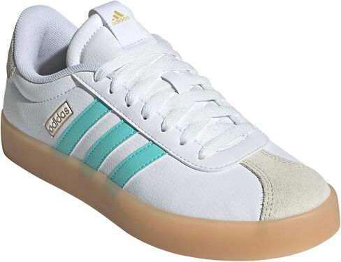 adidas Women's VL Court 3.0 Sneaker, White/Flash Aqua/Alumina, 8.5 in Saudi Arabia