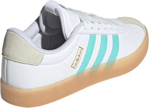 adidas Women's VL Court 3.0 Sneaker, White/Flash Aqua/Alumina, 8.5 in Saudi Arabia