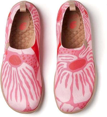 UIN Women's Floral Slip On Shoes Colorful Comfortable Lightweight Art Travel Sneakers Casual Loafers in Saudi Arabia