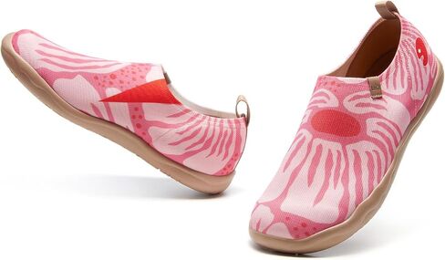 UIN Women's Floral Slip On Shoes Colorful Comfortable Lightweight Art Travel Sneakers Casual Loafers in Saudi Arabia
