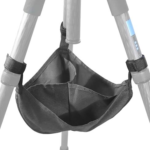 Tripod Stone Bag, Heavy Duty Weighted Sand Bags with 3 Compartments/Hook & Loop Straps, Tripod Sandbag Hammock Stabilizer Fits All Tripods (Black) in Saudi Arabia