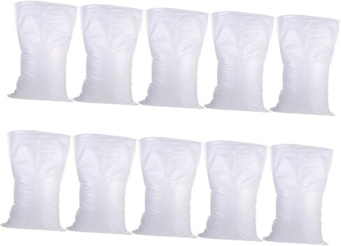POPETPOP 10Pcs Woven Sandbags for Flood Protection Durable Empty Sandbags for Flood Use Strong Reusable Design for Roadblocks and Water Diversion in Saudi Arabia