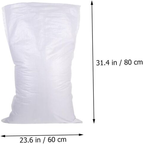 POPETPOP 10Pcs Woven Sandbags for Flood Protection Durable Empty Sandbags for Flood Use Strong Reusable Design for Roadblocks and Water Diversion in Saudi Arabia