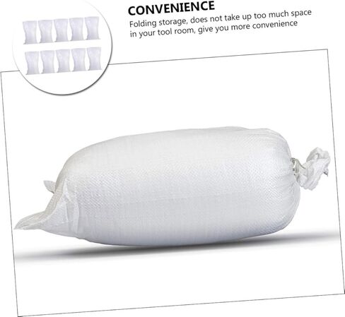 POPETPOP 10Pcs Woven Sandbags for Flood Protection Durable Empty Sandbags for Flood Use Strong Reusable Design for Roadblocks and Water Diversion in Saudi Arabia