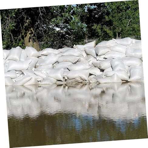 POPETPOP 10Pcs Woven Sandbags for Flood Protection Durable Empty Sandbags for Flood Use Strong Reusable Design for Roadblocks and Water Diversion in Saudi Arabia