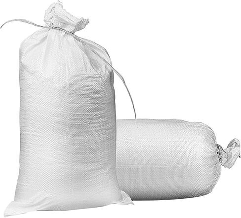 POPETPOP 10Pcs Woven Sandbags for Flood Protection Durable Empty Sandbags for Flood Use Strong Reusable Design for Roadblocks and Water Diversion in Saudi Arabia
