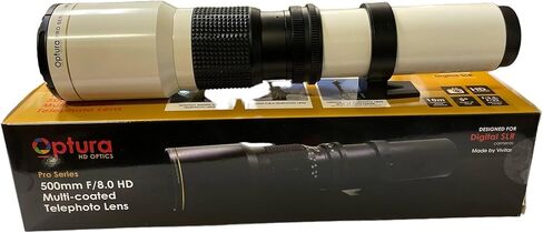 Optura HD White 500mm/1000mm f/8 عدسة تليفوتوغرافي يدوي لـ Nikon D3300 D3100 D3200 D7500 D7200 D7000 D7100 D750 D90 D850 عدسات الكاميرا in Saudi Arabia