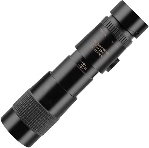 10-300X Zoom HD Monocular Telescope - All Metal, Universal Telephoto Lens for Outdoor Use with Smartphone Holder and Tripod in Saudi Arabia