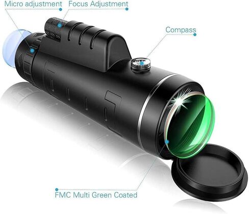 High Power 40x60 Monocular Telescope - Waterproof & Shockproof for Bird Watching, Hiking, Camping, s in Saudi Arabia