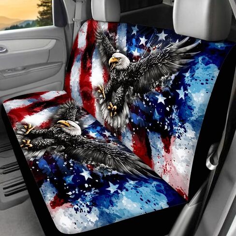 Cool Wolf Car Seat Cover Backrest Seat Protector Full Set of 4pcs Universal Car Interior Decorative for Women Ladies Gifts Fit Most Car,Truck,SUV,Van 4Pack Blue in Kuwait
