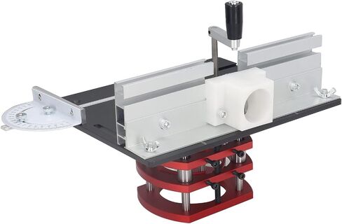 Fydun Router with, Router Table Dw616 Slotting Trimming Chamfering Table Top Black Insert Plate Power Tool Parts & Accessories Plate Lifting Base Woodworking (Black) in Saudi Arabia