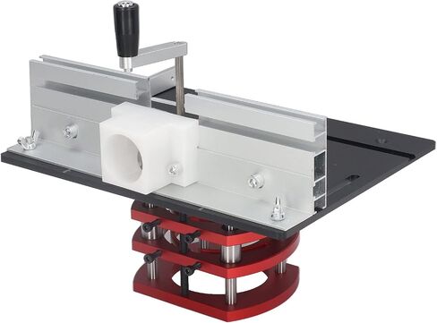 Fydun Router with, Router Table Dw616 Slotting Trimming Chamfering Table Top Black Insert Plate Power Tool Parts & Accessories Plate Lifting Base Woodworking (Black) in Saudi Arabia