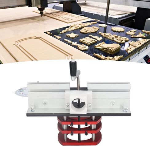 Fydun Router with, Router Table Dw616 Slotting Trimming Chamfering Table Top Black Insert Plate Power Tool Parts & Accessories Plate Lifting Base Woodworking (Black) in Saudi Arabia