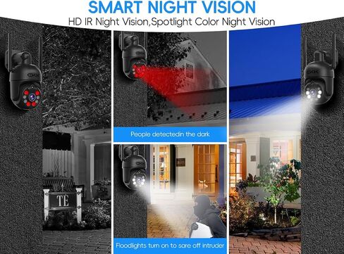 [3k] Security Camera Wireless Outdoor, 5MP PTZ Security Camera, 3k WiFi Camera for Home Security Outside, Human Detection, Two-Way Audio,Color Night Vision, 360° View,C102 in Kuwait