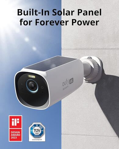 eufy Security eufyCam S330 (eufyCam 3) Add-on Camera with Skin (2-Pack), Security Camera Outdoor Wireless, 4K with Integrated Solar Panel in Saudi Arabia