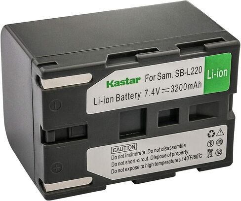 استبدال بطارية Kastar 1-Pack SB-L220 لـ Samsung SC-D323 و SC-D325 و SC-D327 و SC-D33 و SC-D34 و SC-D39 و SC-D5000 SC-D5000i و SC-D530 و SC-D55 و SC-D590 SC-D590 (T) و SC-D60 و SC-D67. in Kuwait