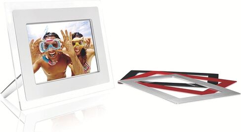Philips 8.5-Inch Digital Picture Frame (Clear) w/3 Additional Colored Frames in Saudi Arabia