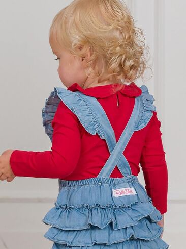 RuffleButts Baby/Toddler Girls Peter Pan Collar Bodysuit One Piece Outfit in Saudi Arabia