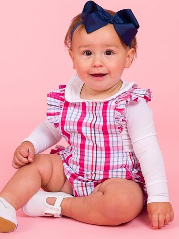 Rufflebutts Baby/Toddler Girls Peter Pan Collar Bodysuit in Kuwait