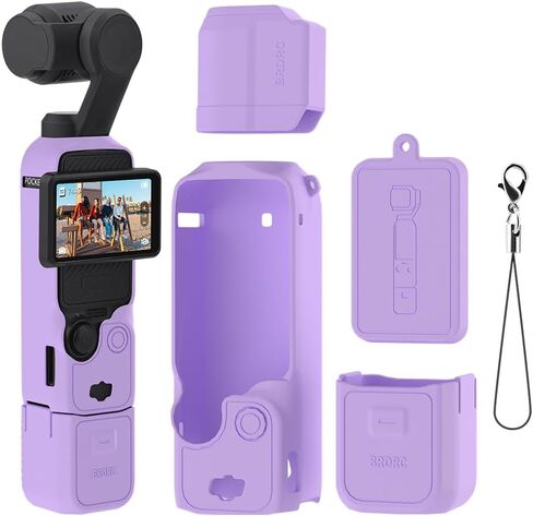 علبة الحماية لـ DJI Osmo Pocket 3 تغطية سيليكونة كاميرا حماية شاملة تغطية واقي واقي الحارس Osmo Pocket 3 (مجموعة B Purple) in Kuwait